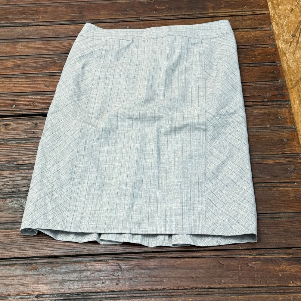Express Womens Grey Pinstripe Wool Blend Pencil Skirt Size 2 NWT Business Office